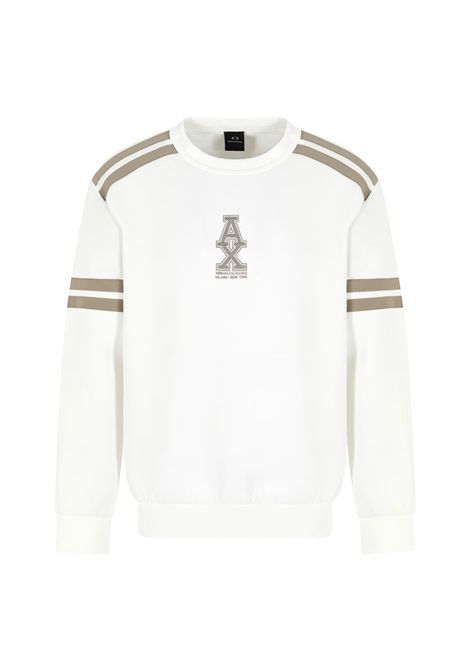 Felpa a girocollo con strisce e logo ARMANI EXCHANGE | Maglie | XM000481 AF10818U0009